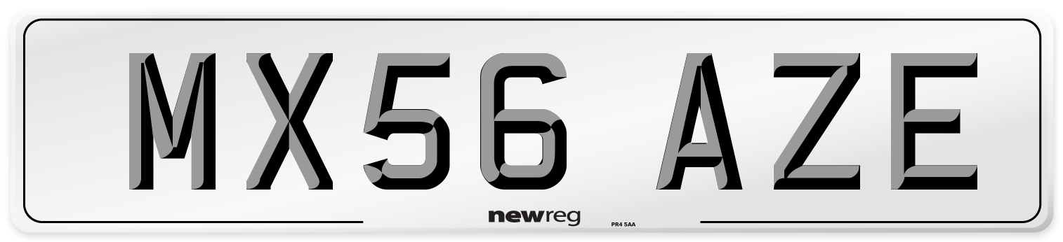 MX56 AZE Number Plate from New Reg